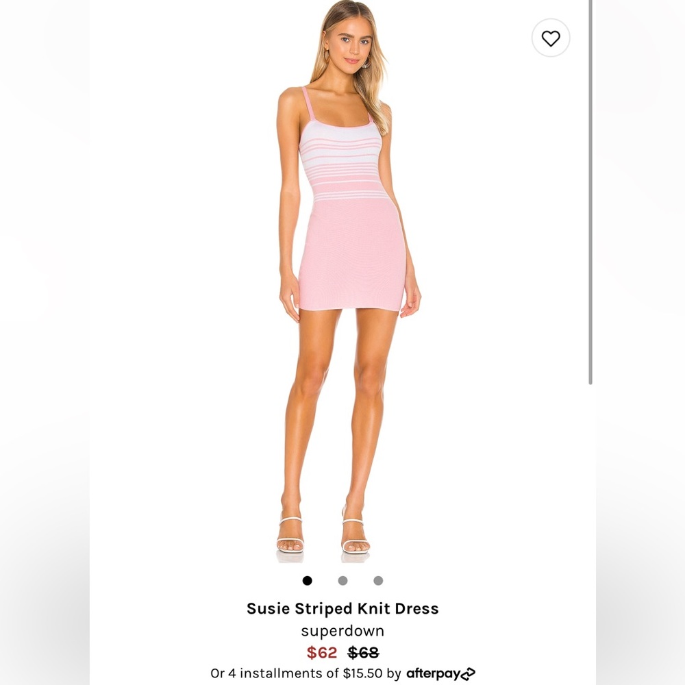 Susie striped knit dress (pink/white)